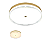 Plafon 40cm 60wts 3000/4500/6000k 4800lm Dourado fosco escovado e Acrilico - Imagem 1