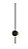 Arandela Katana  LED  3000K 24W 90cm Acrílico/Metal Hevvy SL-5910M/W2 PRETA - Imagem 1