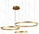 Pendente LED 3 Aros Dourados 40×60×80cm 112W 3000K  Sindora QD05348 - Imagem 1