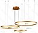 Pendente LED 3 Aros Dourados 40×60×80cm 112W 3000K  Sindora QD05348 - Imagem 2