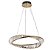 Pendente LED Lezie 3000K 49W Bivolt Ø60x8,5cm Cristal e Metal Ouro - Nordecor 2715 - Imagem 1