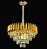 LUSTRE PENDENTE CRISTAL/METAL DOURADO 55×34CM 9L SINDORA DCD06510 - Imagem 1