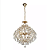 Pendente Pear Metal/Cristal Dourado 42cm 6L SINDORA DCD00413 - Imagem 1