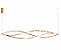 Pendente LED 3000K 65W 160CM Silicone/Metal Dourado Sindora DCD06222 - Imagem 1