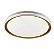 Plafon de Sobrepor LED Redondo 3000K/4500K/6500K Multitemperatura 60W Bivolt Ø40x7,6cm Metal e Acrílico Dourado - Sindora Iluminação DCX02311 - Imagem 1