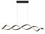 Pendente LED 3000K 56W 103CM Silicone/Metal Preto Sindora QD05463 - Imagem 2