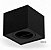 Plafon de Sobrepor Box para lâmpada dicroica 9x9x8 cm Preto Textura Lunel 626-09 - Imagem 2