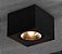 Plafon de Sobrepor Box para lâmpada dicroica 9x9x8 cm Preto Textura Lunel 626-09 - Imagem 1