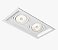 Embutido Recuado 2xAr111 duplo Branco Textura IN51352BT New Line - Imagem 1