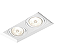 Embutir Newline IN60322 Branco No Frame II Retangular Duplo Dicroica PAR16 19,8x9,6x9cm Alumínio - Imagem 1