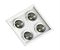 Spot de Embutir Face Recuado Quadrado Quádruplo AR70 (A) 23,5cm x (L) 23,5cm x (P) 3,5cm Termoplástico branco - Save Energy SE-330.2904 - Imagem 1