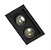 Spot de Embutir Face Recuado Retangular Duplo Dicroica PAR16 (A) 17,5cm x (L) 10cm x (P) 3,5cm Termoplástico Preto - Save Energy SE-330.2896 - Imagem 1