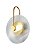 Arandela LED Vinyl Redondo 3000K 5W Bivolt 30x25x12cm Vidro e Metal Dourado - Bella Iluminação VIN1AR01DR030 - Imagem 1