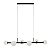 Pendente Orbit (A) 26,5cm x (L) 105cm x (P) 16cm Alumínio e Vidro Preto - Casual Light Studioluce PDH1527PT - Imagem 1
