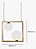 Pendente Orbit 26x26x12cm Alumínio e Vidro Dourado e branco fosco - Casual Light Studioluce PDH1533DO - Imagem 3