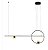 Pendente LED Ritz 120x40x10cm 3000K 36W Preto/Dourado Metal/Acrílico Bivolt PD1679 Studio Luce - Imagem 1