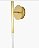 Arandela LED Pétra 3000K 3W Bivolt (A) 42cm x (L) 12cm x (P) 11cm Metal e Cristal de Rocha Dourado e Transparente - Bella Iluminação OC004S - Imagem 1