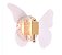 Arandela de Parede LED Mini Borboleta 3000K 6W Bivolt 24x18cm Metal e Acrílico Dourado - Sindora Iluminação QB05106 - Imagem 1