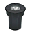 Embutido De Solo Chão LED Felis Redondo Externo 3000K 5W Bivolt (A) 7,5cm x (D) 6,5cm Alumínio e Inox Preto - Astraled ES-6916 - Imagem 1