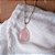 Colar Gota Quartzo Rosa - Imagem 3
