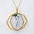 Conjunto Colar e Brinco com Pedra Natural Howlita Geométrico - Imagem 2