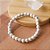 Pulseira de Pedra Natural Howlita 6mm - Imagem 1