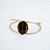 Bracelete com Pedra Natural Olho de Tigre Geométrico - Imagem 1