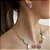 Conjunto Colar e Brinco Glam Vivaz com Pedra Natural - Imagem 1