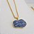 Conjunto Colar e Brinco Vivaz com Pedra Natural Cianita Azul - Imagem 2