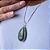 Colar Longo com Pedra Natural Quartzo Verde em Prata 925 - Imagem 6