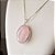 Colar Longo com Pedra Natural Quartzo Rosa em Prata 925 - Imagem 1