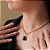 Colar Gota com Pedra Natural Obsidiana - Imagem 1