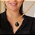 Colar Gota com Pedra Natural Obsidiana - Imagem 4