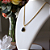 Colar Gota com Pedra Natural Obsidiana - Imagem 2