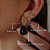 Brinco Gota com Pedra Natural Obsidiana - Imagem 4
