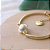 Pulseira com Pedra Natural Howlita Oval - Imagem 1
