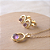 Conjunto Colar e Brinco com Pedra Natural Ametista - Imagem 1
