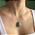 Colar Prata 925 com Gota de Quartzo Verde - Imagem 1