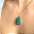 Colar Prata 925 com Gota de Quartzo Verde - Imagem 3