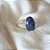 Anel Ajustável na Prata 925 com Lápis Lazuli - Imagem 5