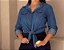 Camisa De Gola Jeans Feminina Manga longa - Imagem 2