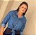 Camisa De Gola Jeans Feminina Manga longa - Imagem 4
