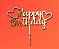 Topo de Bolo Acrílico espelhado 12x12 cm(Happy Birthday Coração) - Imagem 2