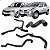 Kit 4 Mangueira Arrefecimento Sandero 1.6 8v K7m 2006 a 2013 - Imagem 1