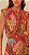 Vestido Curto Pregas Folhagem Cool Vermelho Copa FARM - Imagem 3