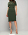 Vestido Midi Manga Curta Canelado Verde Salvatore Fashion - Imagem 2