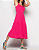 Vestido Midi Babado Com Alça Amarração Malha Rosa Salvatore - Imagem 2