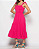 Vestido Midi Babado Com Alça Amarração Malha Rosa Salvatore - Imagem 3