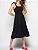 Vestido Midi Babado Com Alça Amarração Malha Preto Salvatore - Imagem 3
