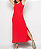 Vestido Longo Regata Com Fenda Canelado Vermelho Salvatore - Imagem 2